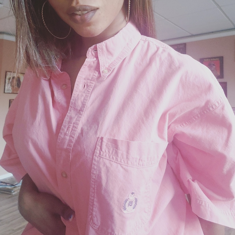 Bugle Boy Company Vintage Pink Short Button Down